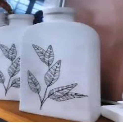 Vaso Florarte Decorativo Ceramica Terra Branco/pto