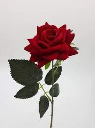 Planta Florarte Rosa Vermelho Aveludado X2  46cm