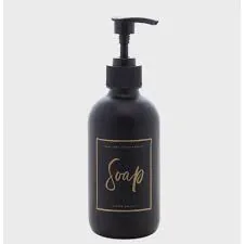 Porta Lyor Sabonete Liquido Vidro Fosco 250ml Pt