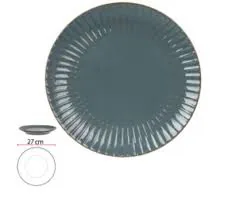 Prato Florarte Ceramica 27cm Boreal  Azul