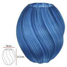 Vaso Florarte Decor Vidro Azul 10.6cm 12d