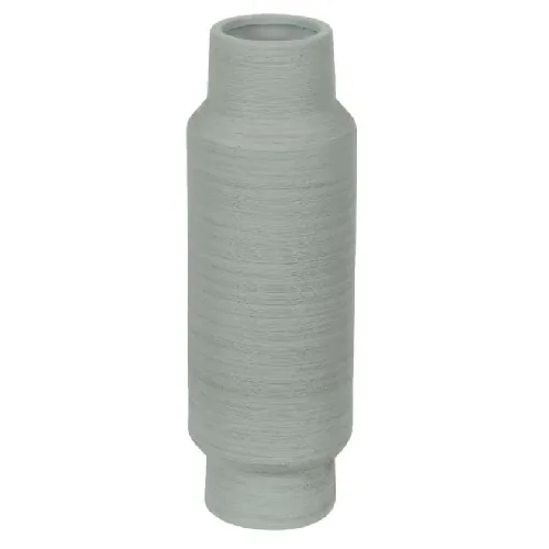 Vaso Florarte Decorativo Ceramica Cinza 30,5cm