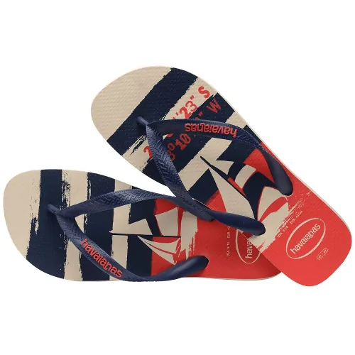 Sandalia Havaianas Top Nautical Bege 39/40