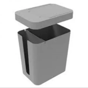 Lixeira Soprano Basurero C/ Porta Sacos 5l Cinza E