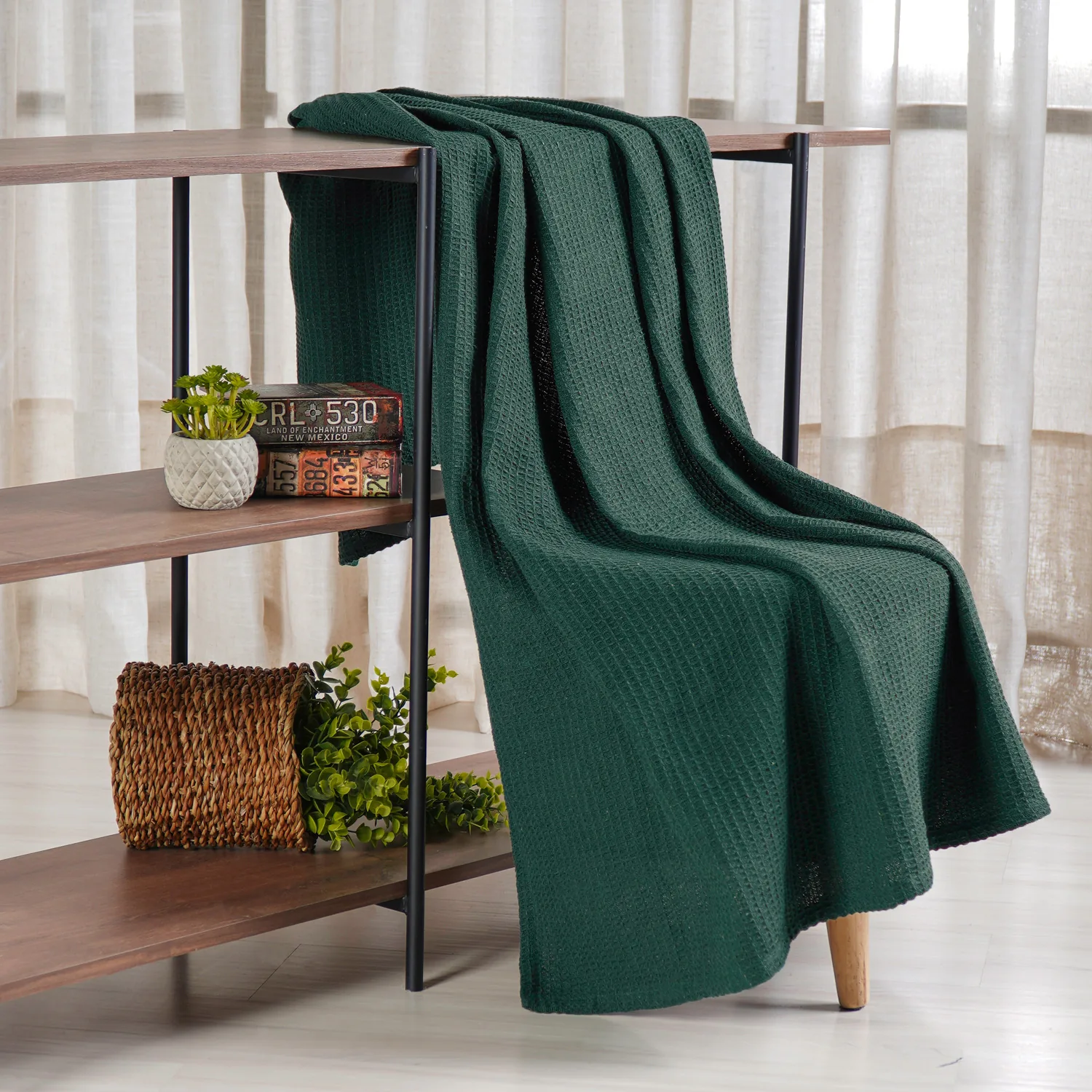 Manta Tessi Algodao Favo 1.20m X 1.50m Verde Oliva