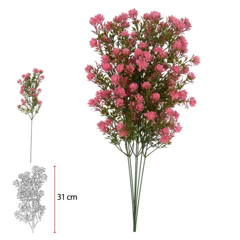 Planta Florarte C.grass C/print Plt X21 Rosa 49cm