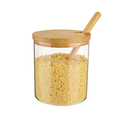 Pote Euro Vdr2345 Vidro Slim Colher Bambu 300ml