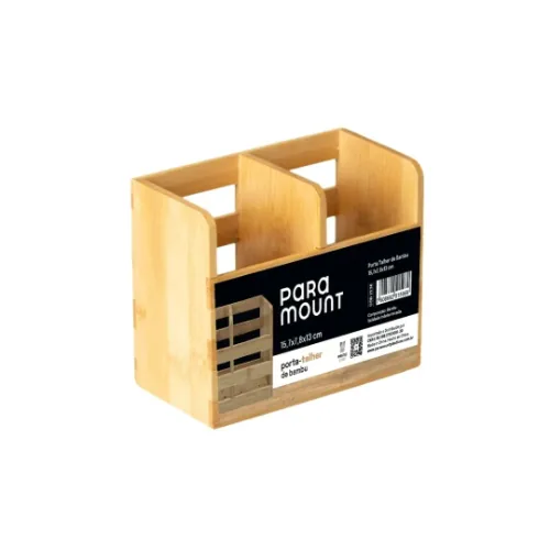 Porta Talher Paramount Bambu 15.7x7.8x13cm