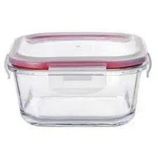 Pote Mek Hermetico Vidro Quadrado 520 Ml