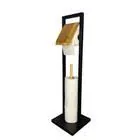Porta Mek Papel Higienico Bambu Nero 20 X 20 X72.5