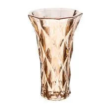 Vaso Lyor Diamond Ambar Metalizado 13cm X 6.5cm