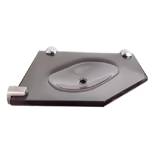 Saboneteira Glasscuban Chanfro Fume 15x15 332fm Pt