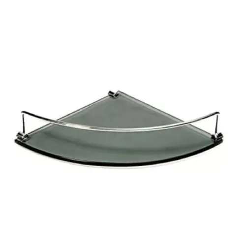 Prateleira Glasscuban Canto C/ Gr. 22x22 586fm Pt