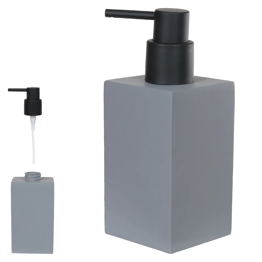 Porta Florarte Sabonete Poliresina Cinza 290ml