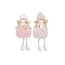 Enfeite Cromus Pend Anjo C/gorro Sort Ros/bco/mrr
