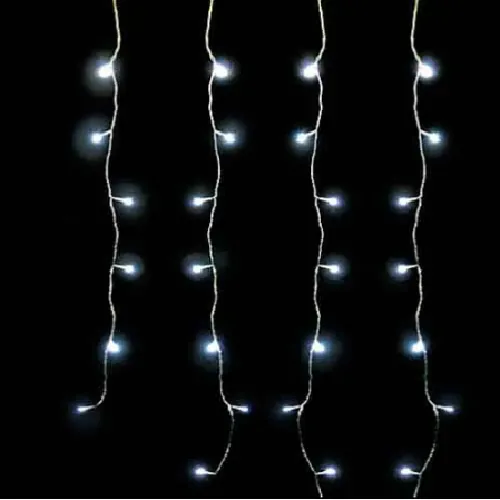 Cascata 144 Led Fio Pvc C/8 Func 127v (branco Quen