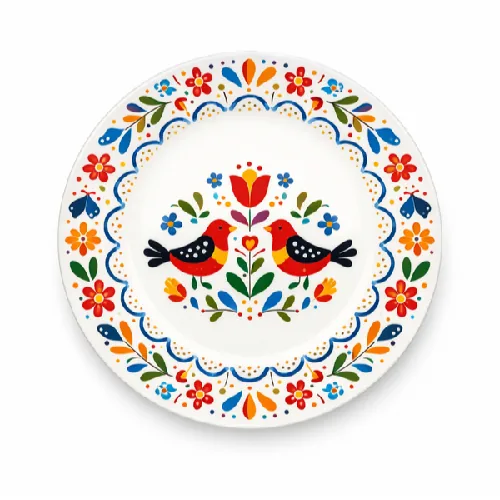 Prato Donna Folk Raso 24cm