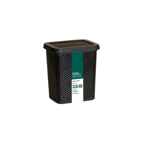 Lixeira Paramount Linea 3.5l Preta