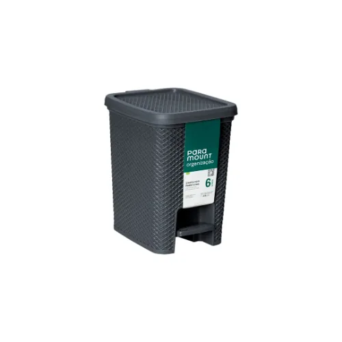 Lixeira Paramount Linea C/pedal 6lt Chumbo