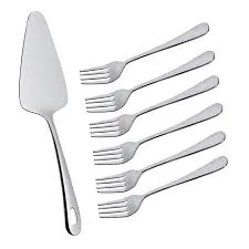 Conjunto Espatula E Garfo Bolo 7 Pc