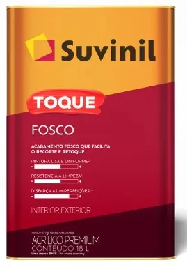 Latex Suvinil Toque Fosco 18lt Branco