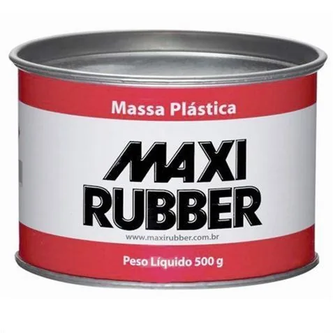 Massa Maxi Rubber Plastica Cinza 500gr