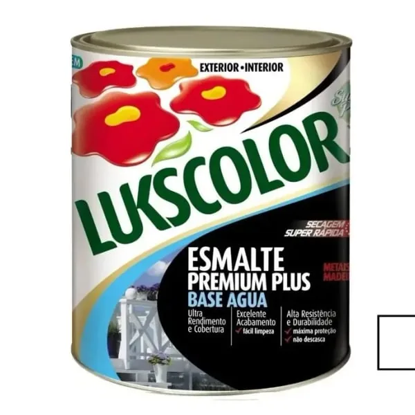 Esmalte Lukscolor Base D'agua Fosco Pto 900ml