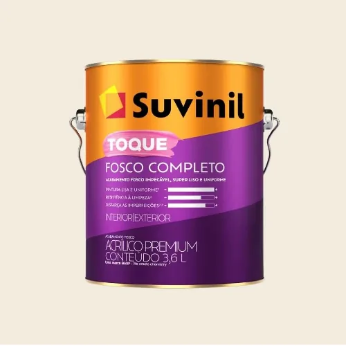 Latex Suvinil Toque Fosco Completo Branco 3600ml