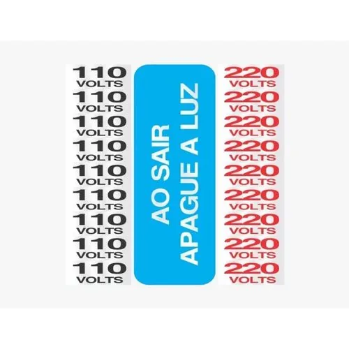 Placa Sinalize 120ah Etiqueta Volt. 110/220