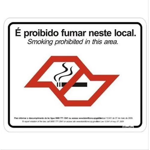 Placa Sinalize 280sp Proibido Fumar Neste Local