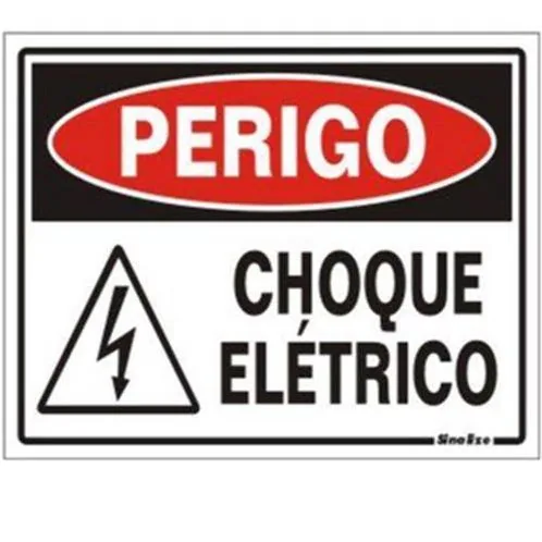 Placa Sinalize 220bb Perigo Choque Eletr