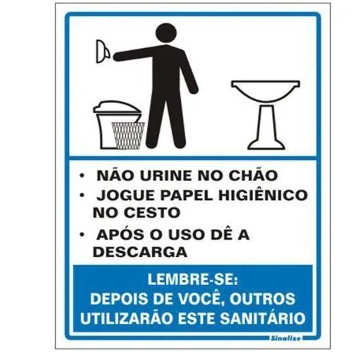 Placa Sinalize 220ah Procedimento Sanit. Masc