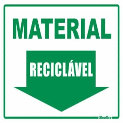 Placa Sinalize 220bl Material Reciclavel