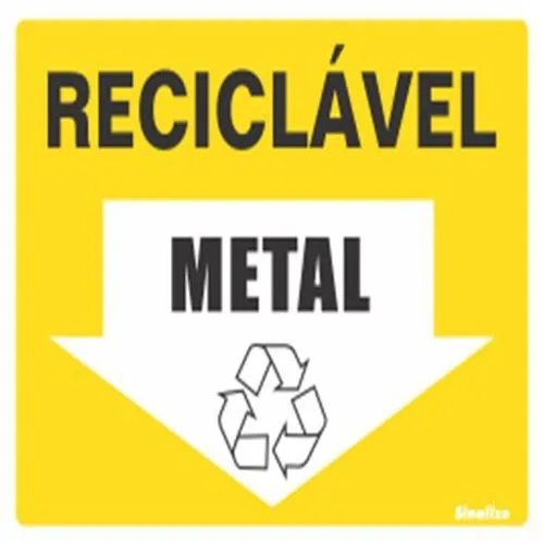 Placa Sinalize 220bq Reciclavel Metal