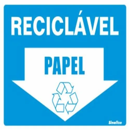 Placa Sinalize 220bo Reciclavel Papel