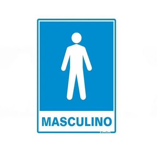 Placa Sinalize 220ad Sanitario Masculino