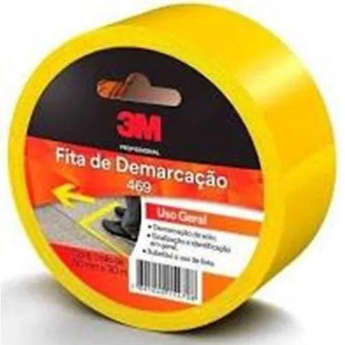 Fita 3m Demarcacao Amarela 50mm X 30mt