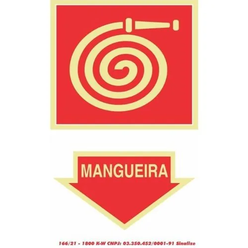 Placa Sinalize 250bp Hidrante Mangueira