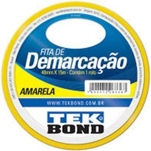 Fita Tekbond Demarcacao Amarelo 48mm X 15m