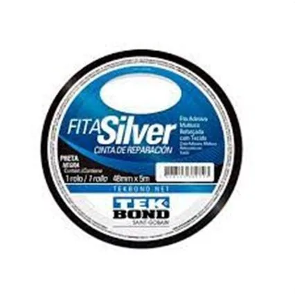 Fita Tekbond Silver Preta 48 X 5mt