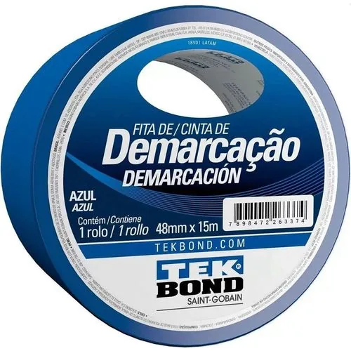 Fita Tekbond Demarcacao Azul 48mm X 15m