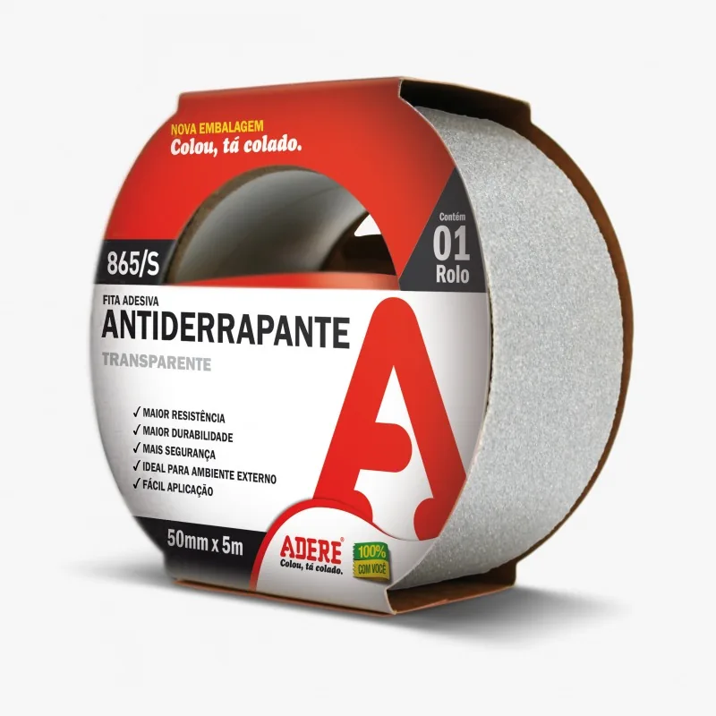 Fita Adere Antiderrapante Transparente 50mmx5 865s
