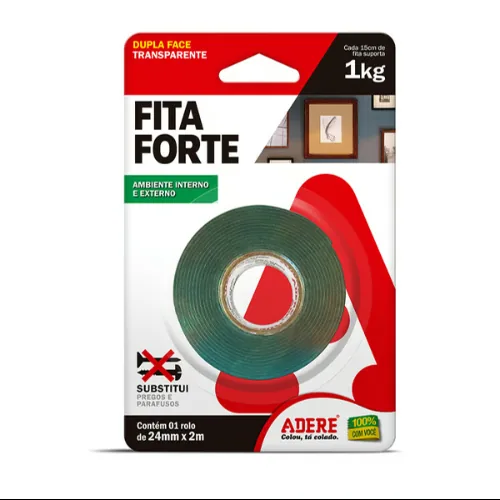 Fita Adere Dupla Face Massa Acrilica Trans 24mmx2m