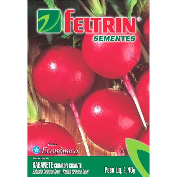 Semente Feltrin Rabanete Crimson Gigante Novo