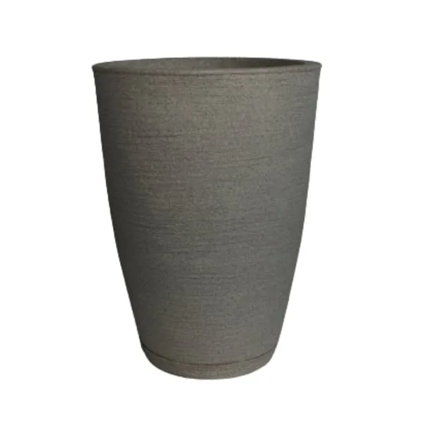 Vaso Minarte Cone Bojo 1 Cimento C/ Prato