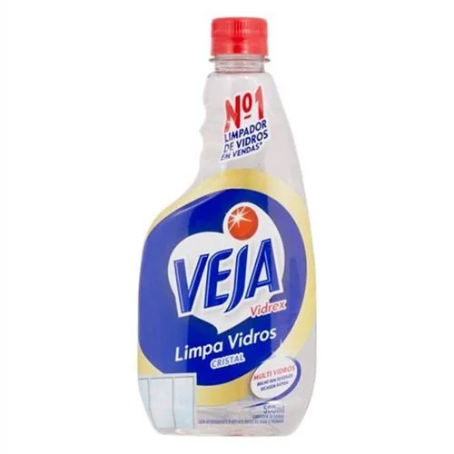 Limpa Veja Vidro Vidrex Cristal Refil 500ml