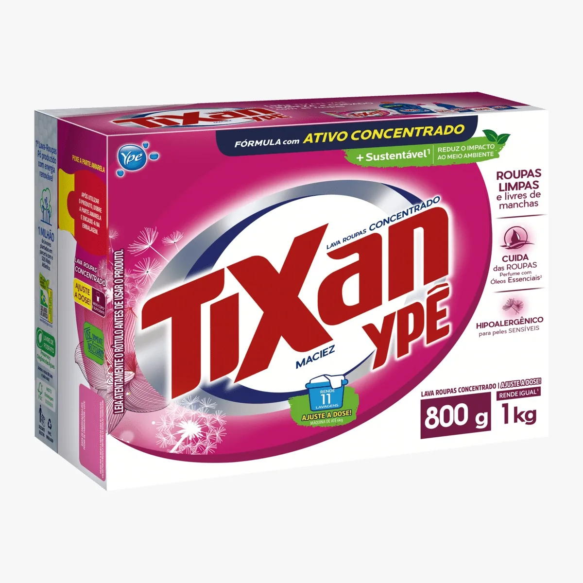 Lava Roupas Tixan Ype Po 800g Maciez