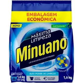 Lava Roupas Minuano Po Azul Emb Economica 1.6kg