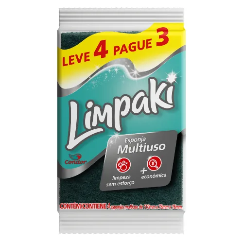 Esponja Limpaki/condor Multiuso C/4