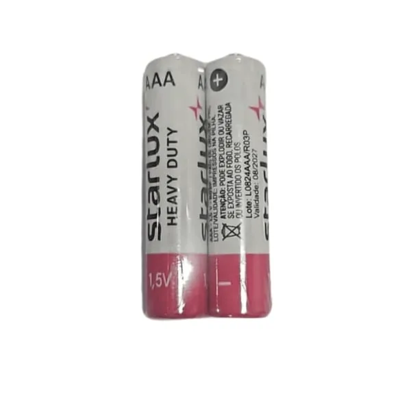 Pilha Starlux Energy Comum Palito Aaa2 C/2